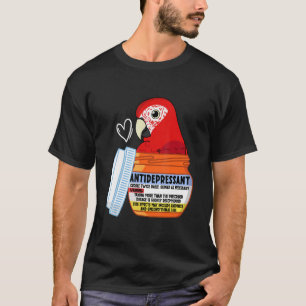 Camiseta Papagaio Antidepressivo Fofo I Arara Vermelha