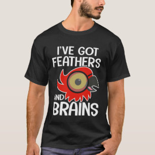 Camiseta Papagaio Arara Eu tenho Penas e Cérebro