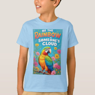 Camiseta Papagaio Arco-Íris Colorido