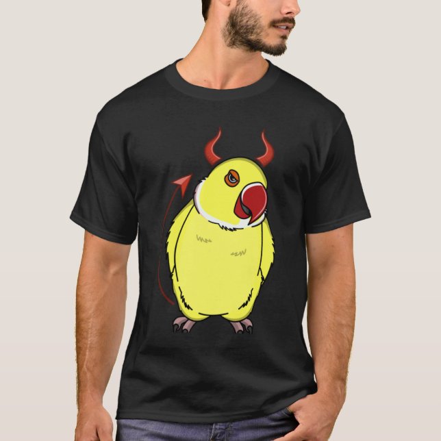 Camiseta Papagaio Assustador do Diabo I Anel Amarelo (Frente)