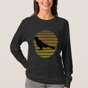 Camiseta Papagaio Ave Vintage Estilo Silhueta Retro Danific