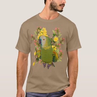 Camiseta Papagaio Azul Floral Fronteira Amazônica