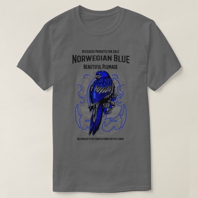 Camiseta Papagaio Azul Norueguês (Frente do Design)