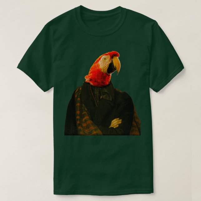 Camiseta Papagaio bonito Macaw distingue os animais de esti (Frente do Design)