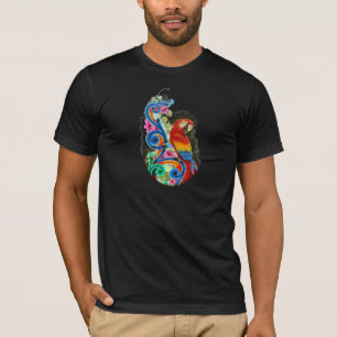 Camiseta papagaio brilhante