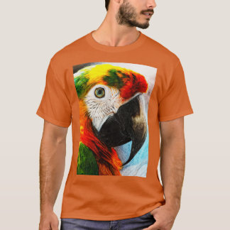 Camiseta Papagaio-cabeça Arte Digital