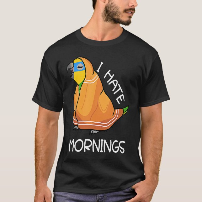 Camiseta Papagaio Cansado Odeia Manhãs I Amazon de Asa Lara (Frente)