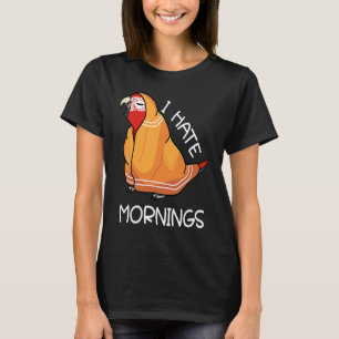 Camiseta Papagaio Cansado Odeia Manhãs I Arara Vermelha