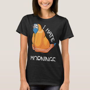 Camiseta Papagaio Cansado Odeia Manhãs I Blue throp Macaw