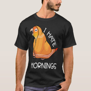Camiseta Papagaio Cansado Odeia Manhãs I Green Cheek Pineap