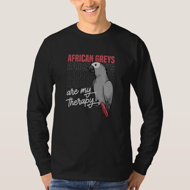 Camiseta Papagaio-Cinza Africano Como Pássaro (Frente)