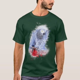 Camiseta Papagaio-cinza-africano Psittacus erithacus