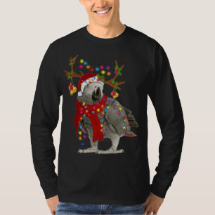 Camiseta Papagaio-cinza africano Rétulo de Reindeer Natal T