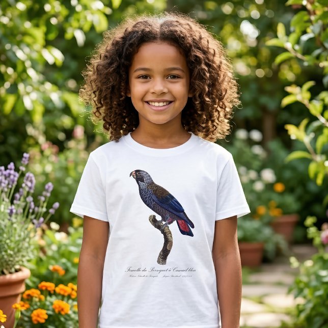 Camiseta Papagaio-cinza, Pionus fuscus (Dusky Parrot or Dusky Pionus, Pionus fuscus. Girl Basic White T-Shirt)