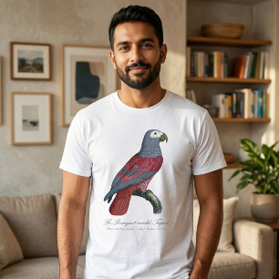 Camiseta Papagaio Cinzento Africano Fator Vermelho Psittacu