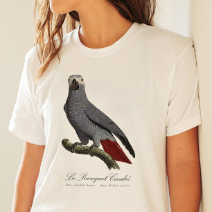 Camiseta Papagaio cinzento africano, Psittacus erithacus, v