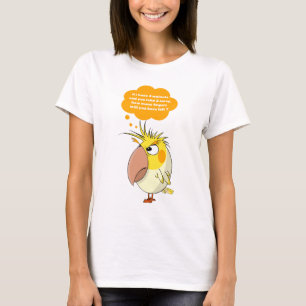 Camiseta Papagaio Cockatiel Cuidado com os dedos!
