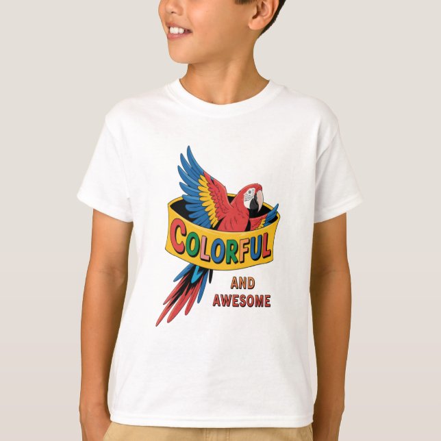 Camiseta Papagaio Colorido (Frente)
