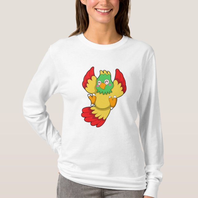 Camiseta Papagaio com Cabeça Verde (Frente)