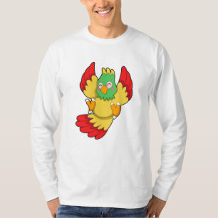 Camiseta Papagaio com Cabeça Verde