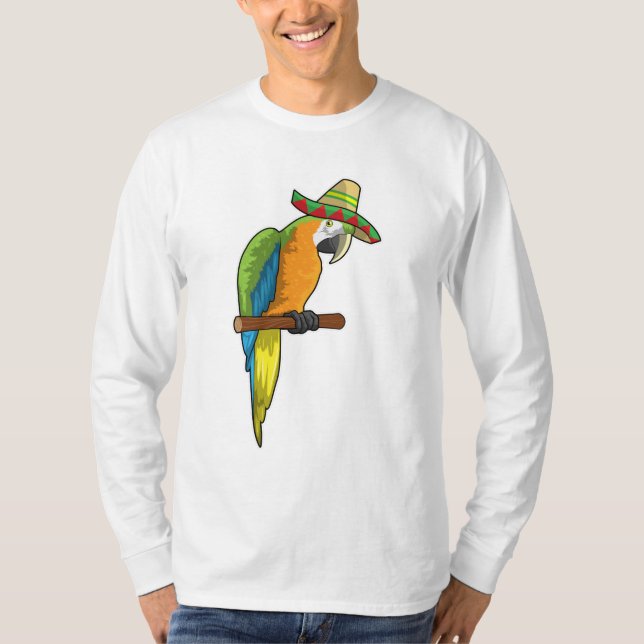 Camiseta Papagaio com chapéu de palha (Frente)