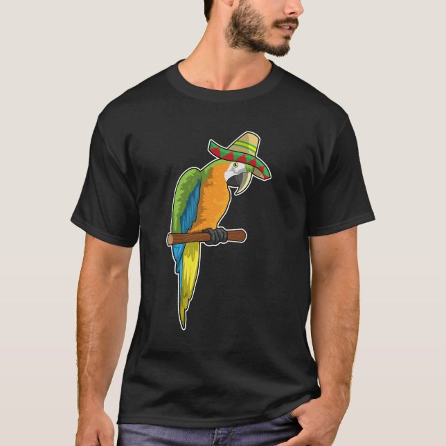 Camiseta Papagaio com chapéu de palha (Frente)