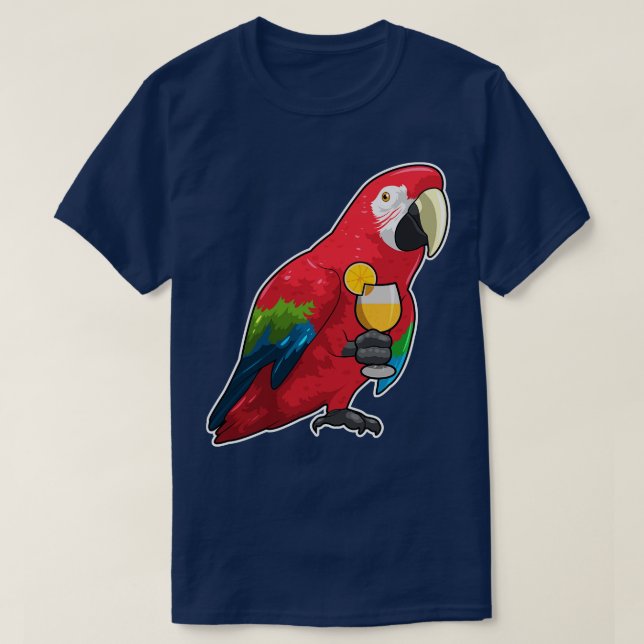 Camiseta Papagaio com Copo de Laranja (Frente do Design)