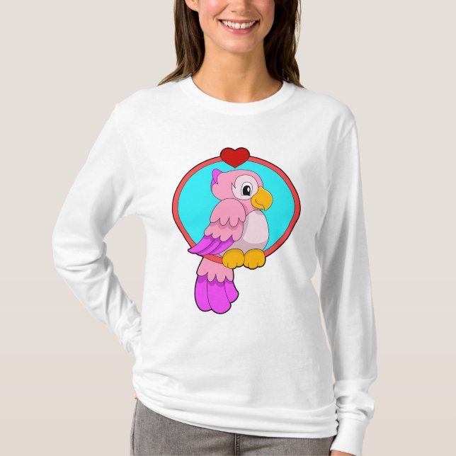 Camiseta Papagaio com Coração (Frente)