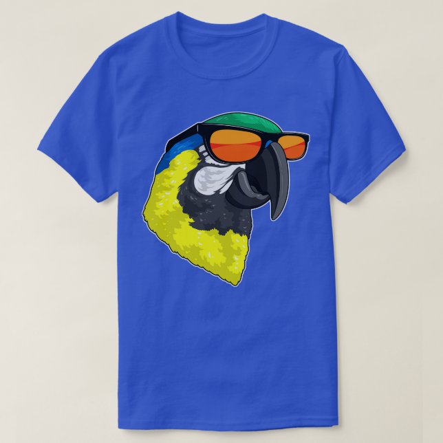 Camiseta Papagaio com óculos de sol 3 (Frente do Design)