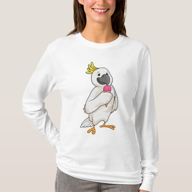 Camiseta Papagaio com sorvete Waffle (Frente)