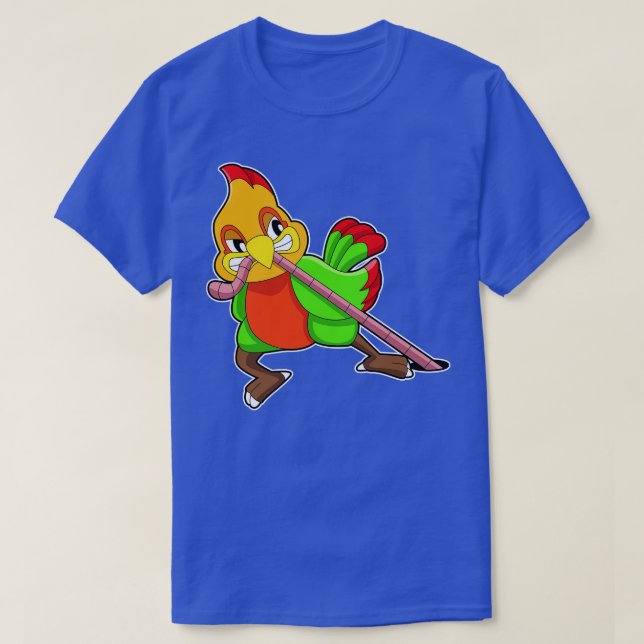 Camiseta Papagaio com verme (Frente do Design)