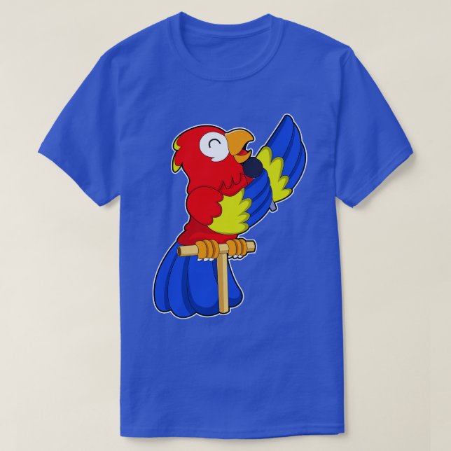 Camiseta Papagaio como Cantor com Microfone (Frente do Design)