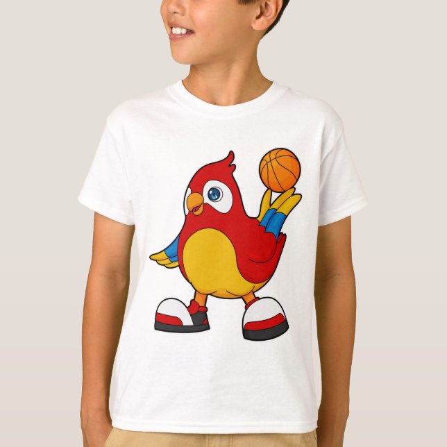 Camiseta Papagaio como jogador de basquetebol (Frente)