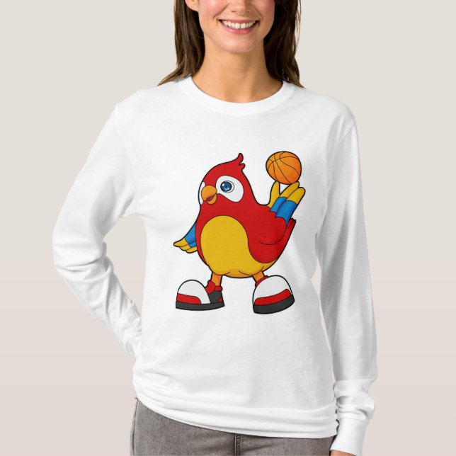 Camiseta Papagaio como jogador de basquetebol (Frente)