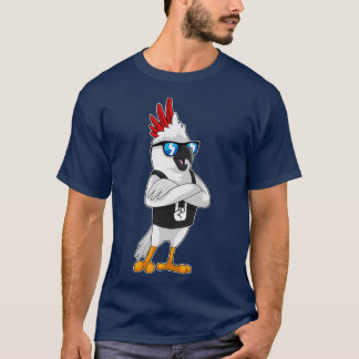Camiseta Papagaio como músico com óculos escuros