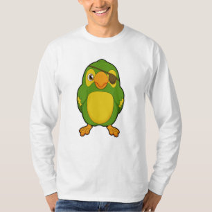 Camiseta Papagaio como Pirata com Eyepatch