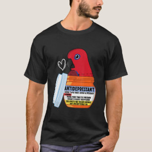Camiseta Papagaio-Comprimido Bonito I Fêmea Eclectus