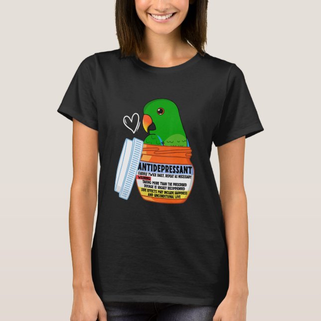 Camiseta Papagaio-Comprimido Coroado I Macho Eclectus (Frente)