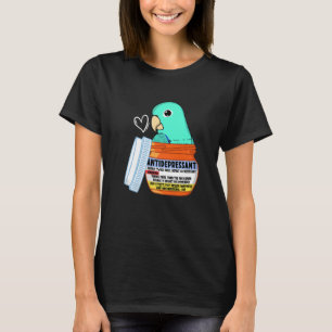 Camiseta Papagaio-Comprimido Coroado I Turquesa Parrotlet P