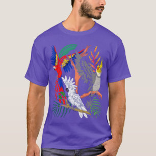 Camiseta Papagaio-da-coquilha-coquetel-papagaio-de-presente
