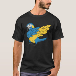 Camiseta Papagaio Dabbing I Blue throp Macaw