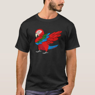 Camiseta Papagaio Dabbing I Macaw na asa verde