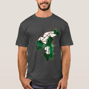 Camiseta Papagaio de aquarela