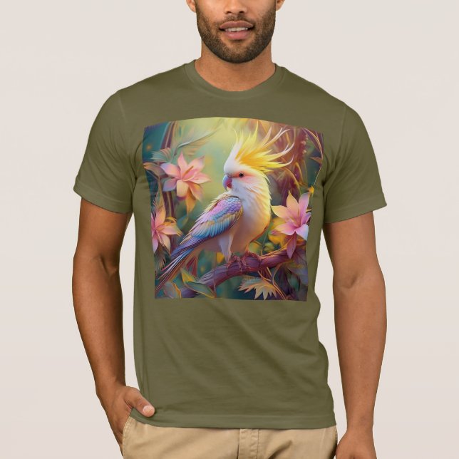 Camiseta Papagaio de Asa Iridescente Fantasia (Frente)