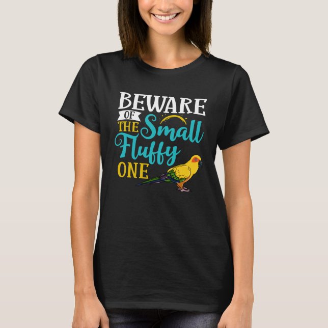 Camiseta Papagaio-de-Comida-de-jaula de aves Sun Conure (Frente)