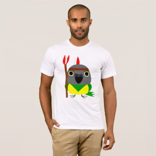 Camiseta Papagaio de Senegal, t-shirt do indiano do nativo