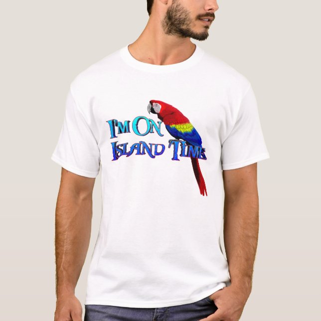 Camiseta Papagaio do tempo da ilha (Frente)
