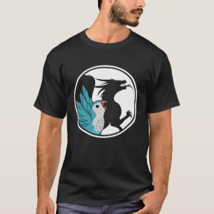 Camiseta Papagaio e Dragão Shadow I Blue Monk Parakeper Qua