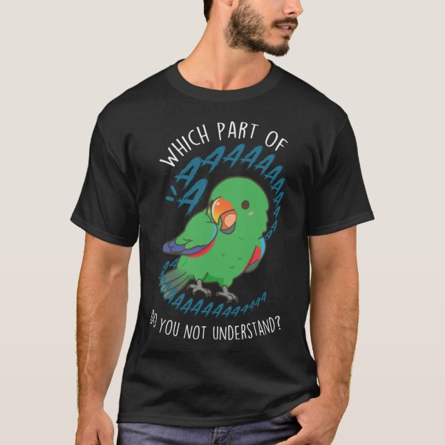 Camiseta Papagaio Eclectus Macho Aaaa menina (Frente)
