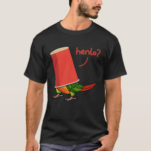 Camiseta Papagaio Em Uma Taça Henlo I Cheek Verde Amarelo